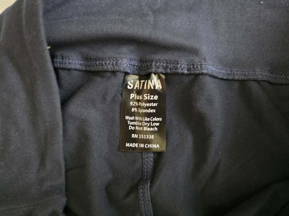 NWT Satina Dark Navy Blue Leggings Large - Picture 4 of 4